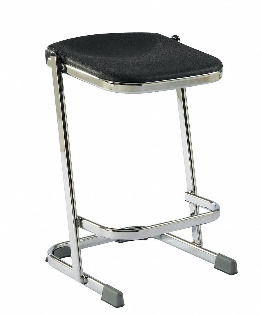 Square Stool, Black, 24