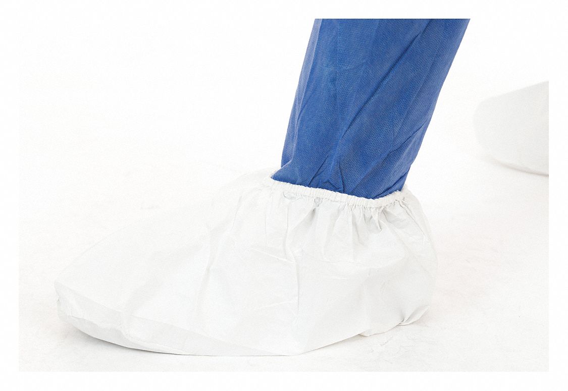 Shoe Covers, L, White, PK400