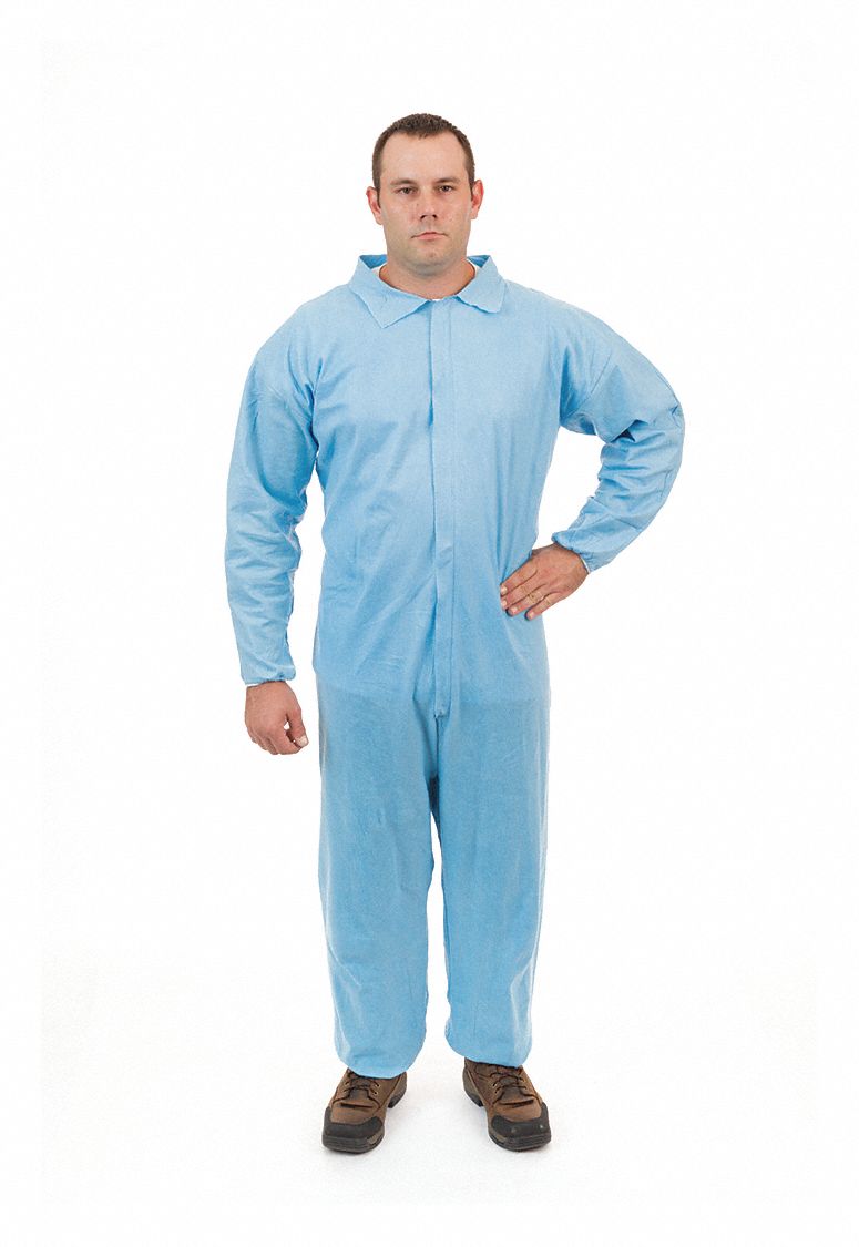 Disposable Coverall, Blue, 2XL, PK25