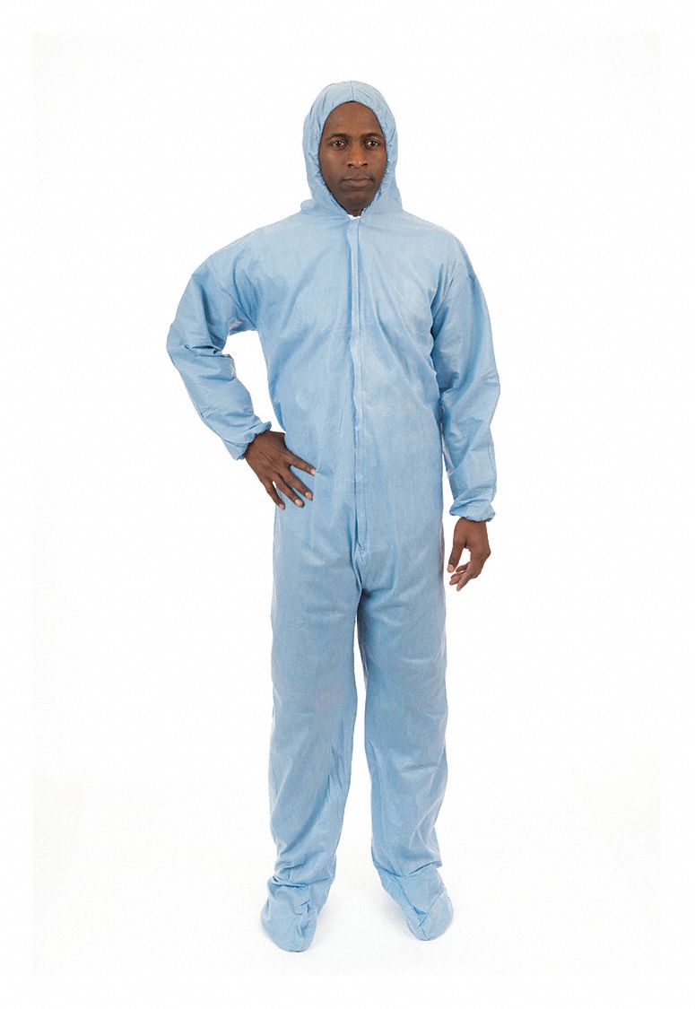 Disposable Coverall, Blue, L, PK25