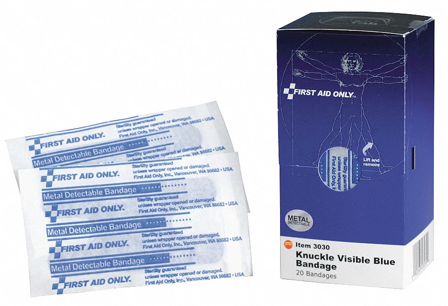 Metal Detectable Knuckle Bandages, PK20