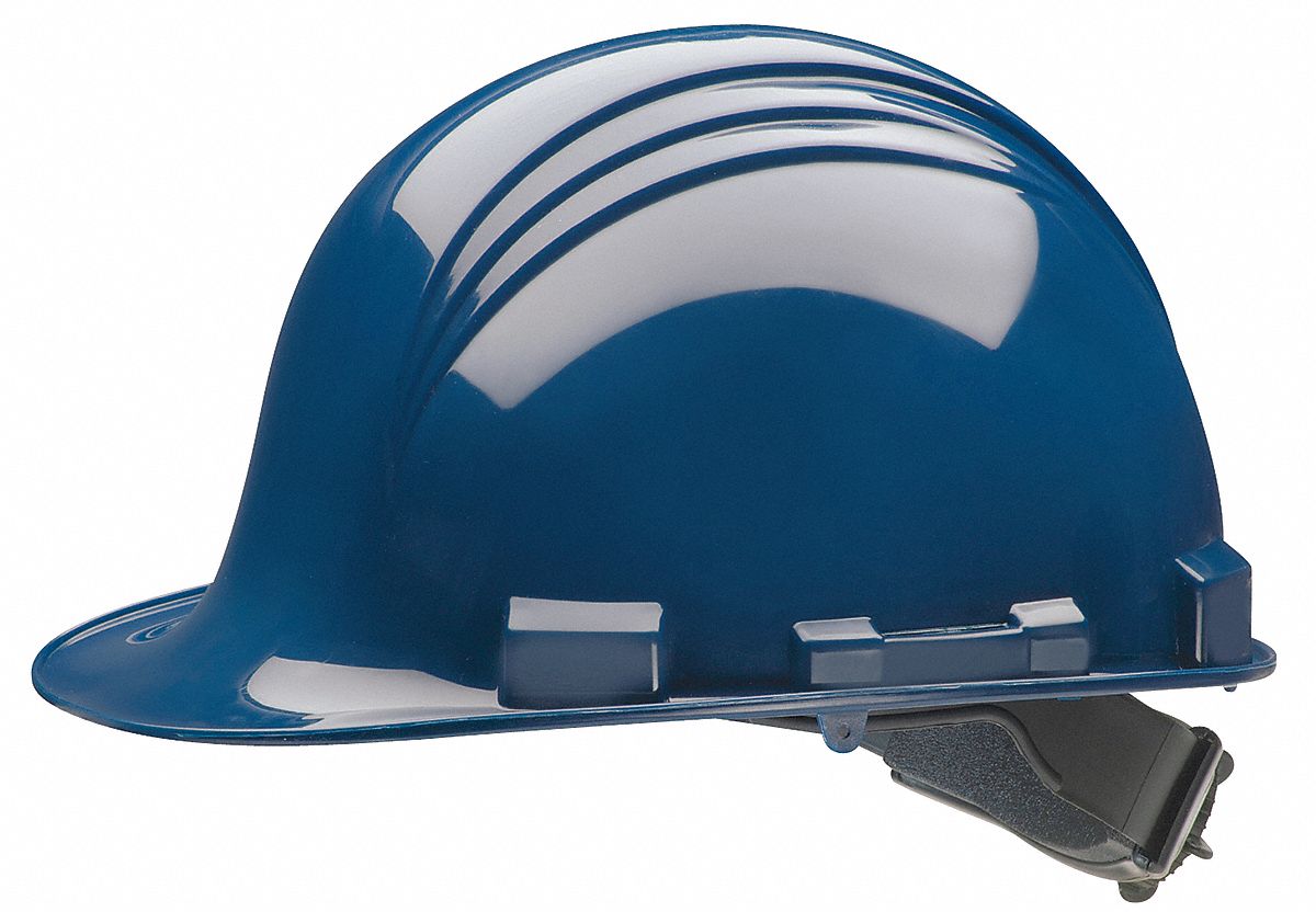 Hard Hat w/Rain Trough, Slottd, 4Rcht, Navy