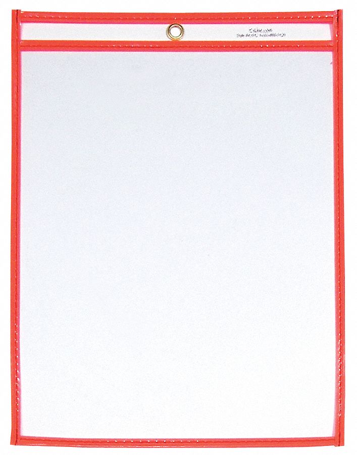 Shop Ticket Holder, 9x12, Neon Orange, PK15