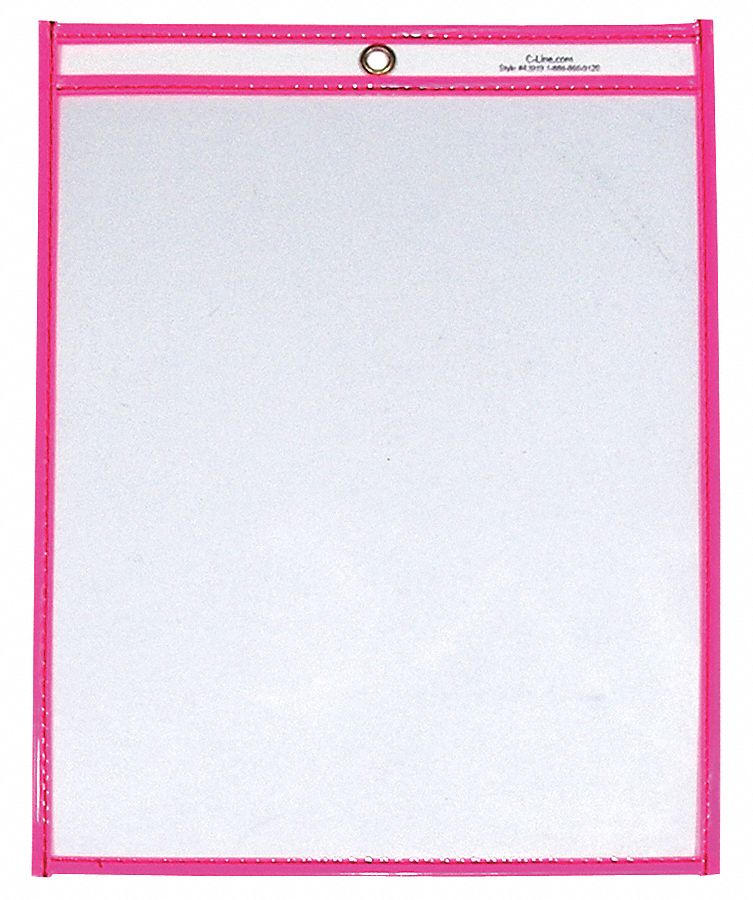 Shop Ticket Holder, 9x12, Neon Pink, PK15