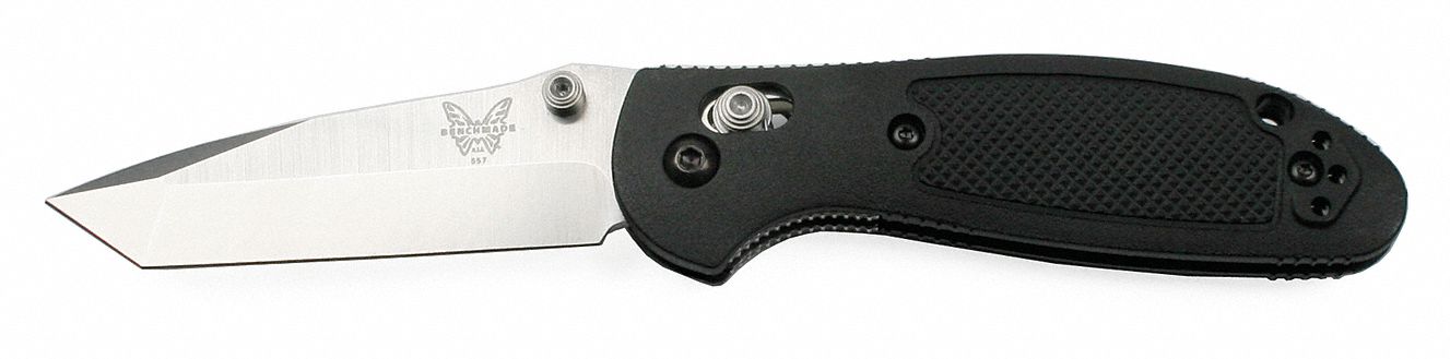 Folding Knife, Tanto, 2-15/16 In L, Black