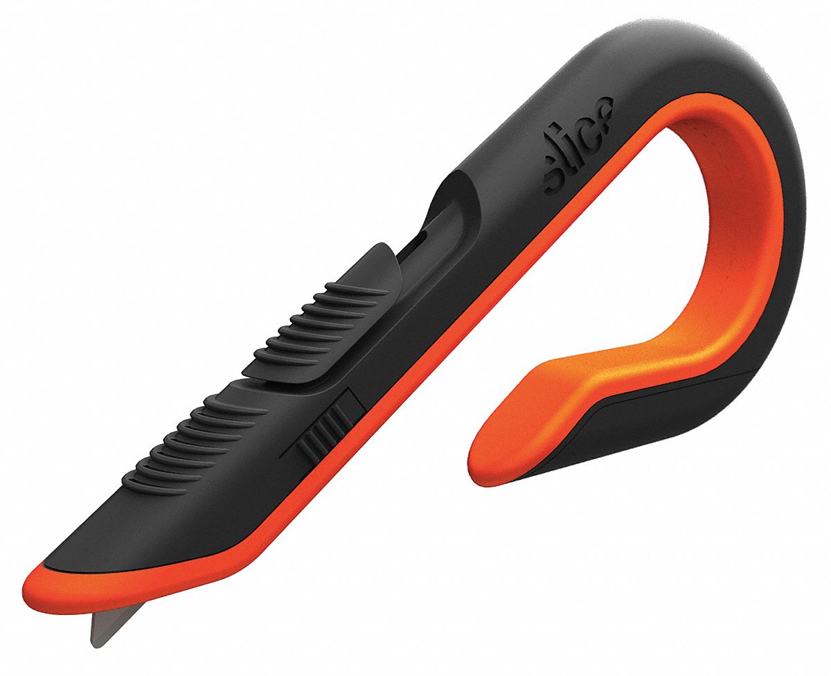 Box Cutter, 7 In L, Ceramic, Blk/Orange
