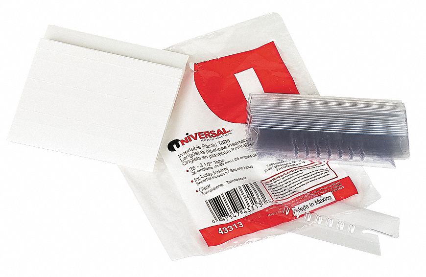 Hanging Folder Index Tabs, 3-1/2 In, PK 25
