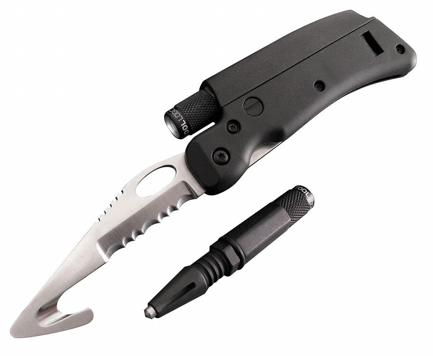 Folding Knife, Rescue, Hook, 3 In L, Black