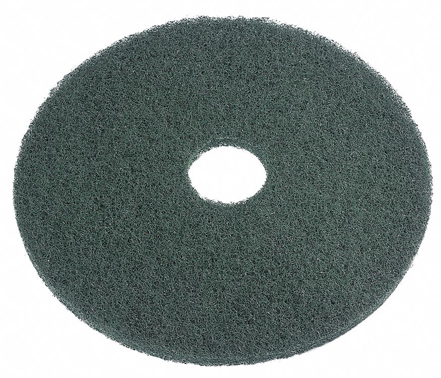 Scrub Pads, Green, 17 In, Pk 5
