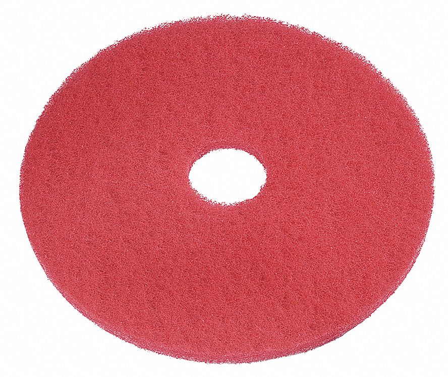 Buffing Pads, Red, 20 In, Pk 5