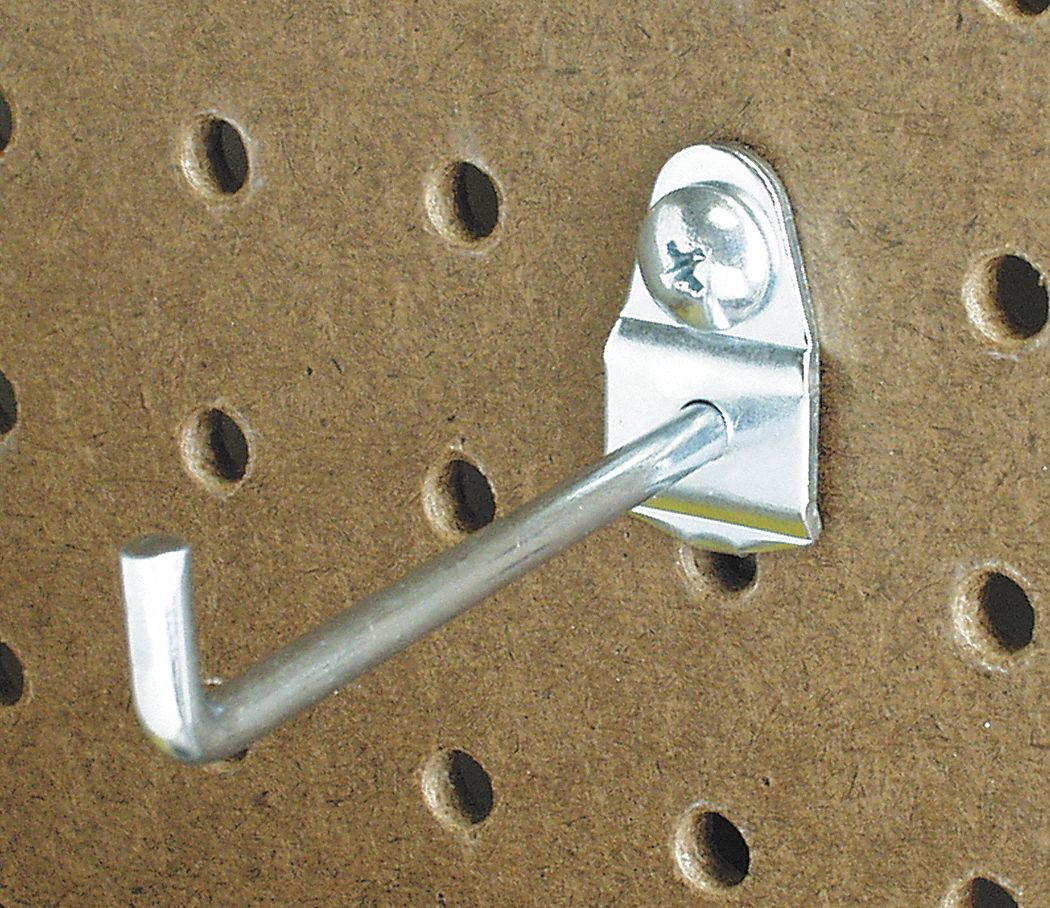 Single Rod Pegboard Hook, Pk10