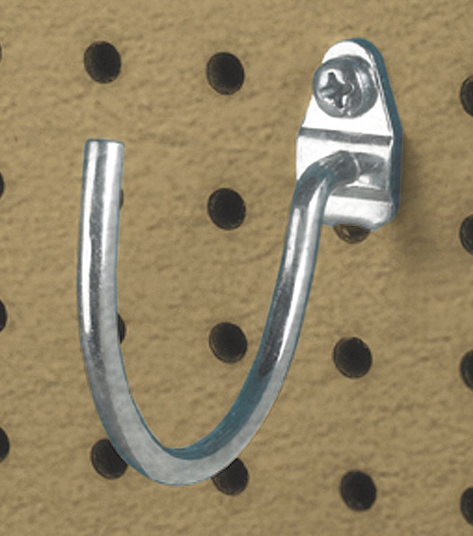 Curved Pegboard Hook, PK 3