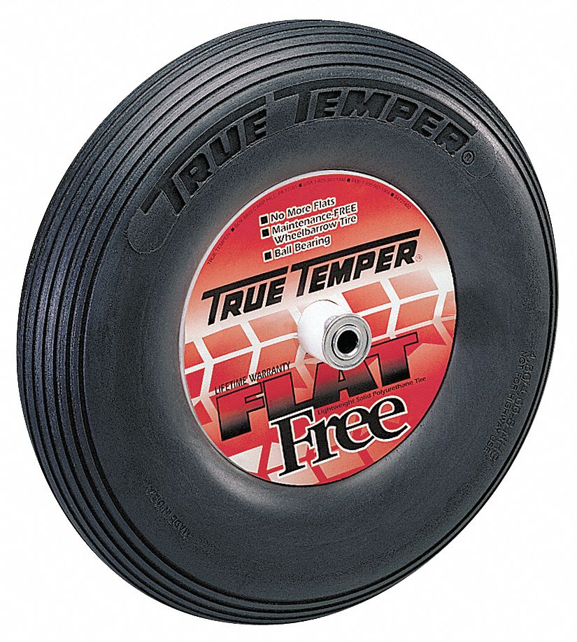 Wheelbarrow Tire, Ribbed, 16 In. Dia.