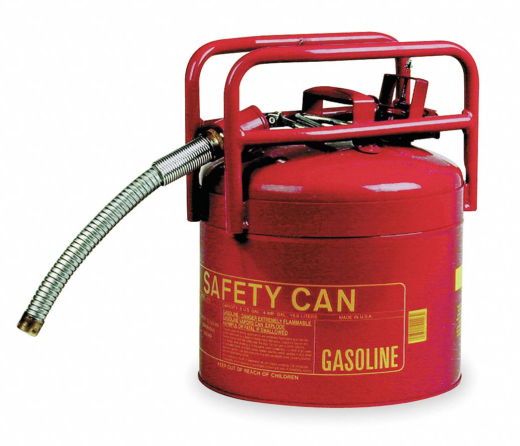 Type II DOT Safety Can, Red, 15-3/4 In. H