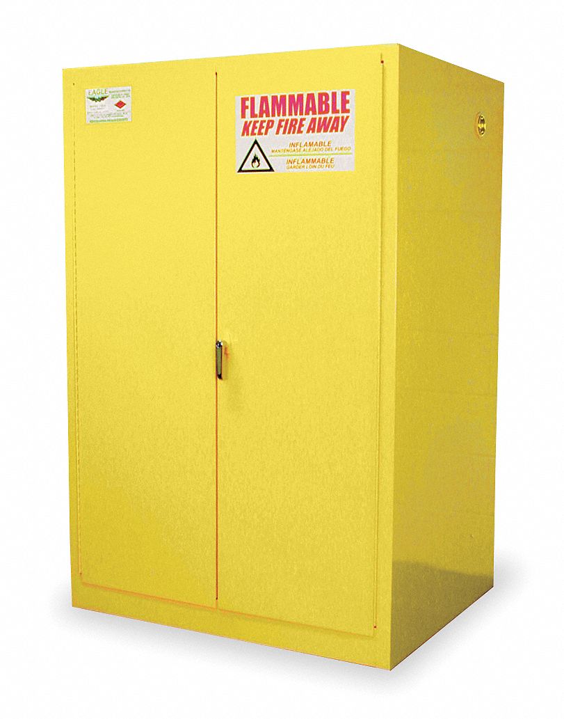 Haz Waste Cabinet, Vertical, 60 Gal., YLW