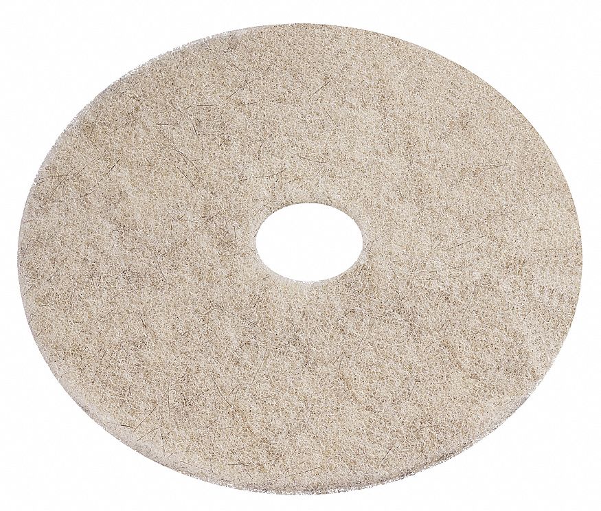 Burnishing Pads, Beige, 20 In, Pk 5