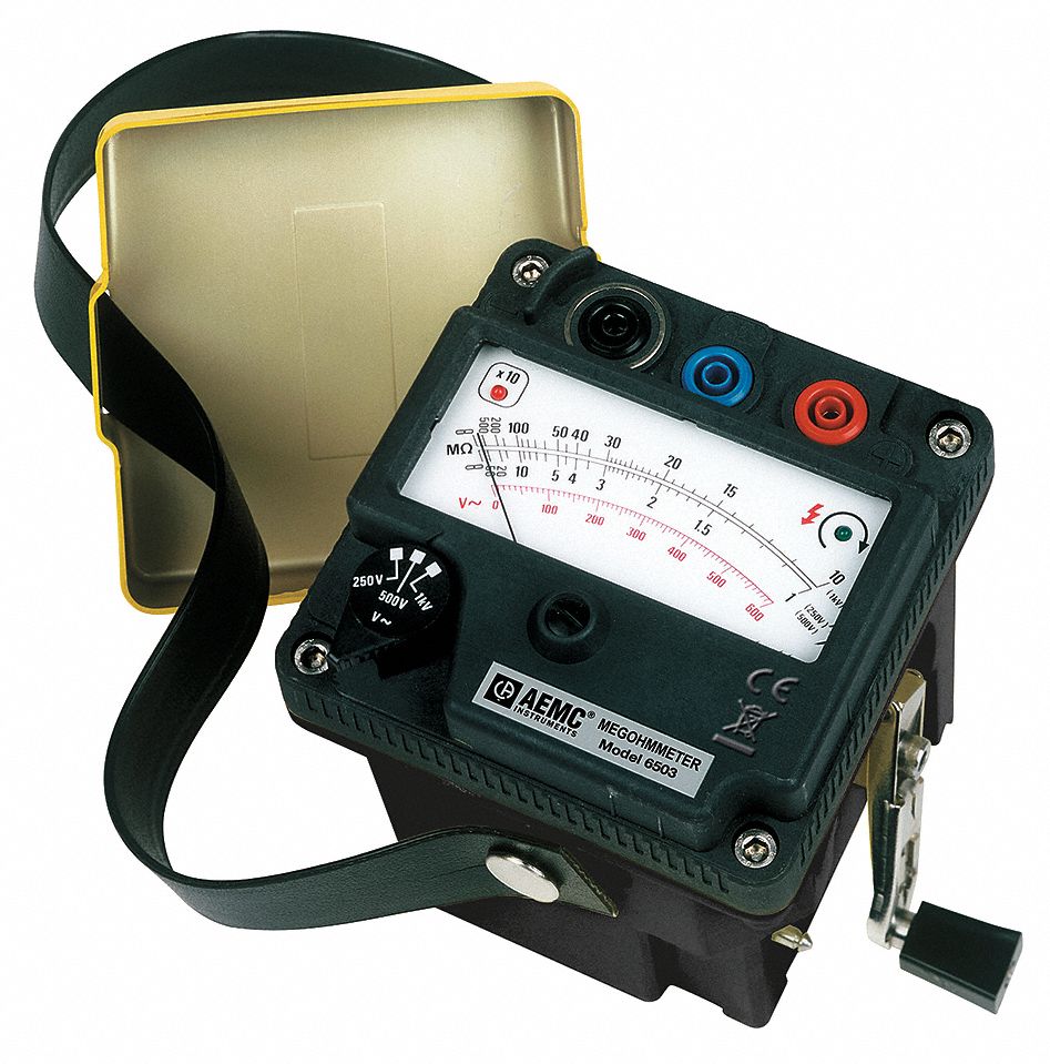 Hand Cranked Megohmmeter, 250/500/1000VDC