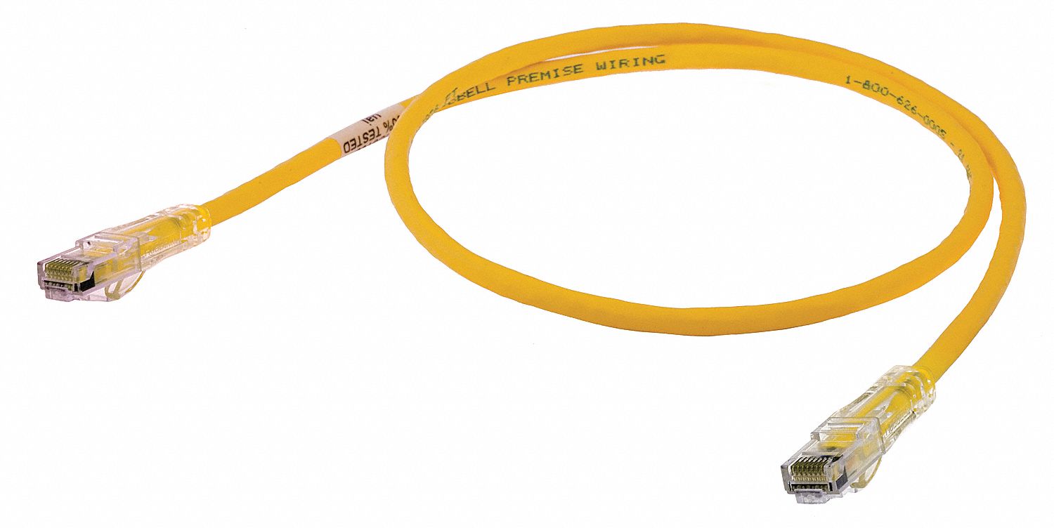 Patch Cord, Cat6, 7Ft, Yellow