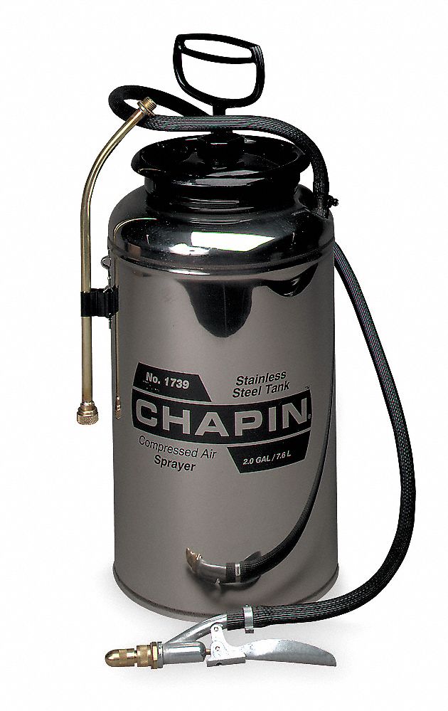 Handheld Sprayer, 3 gal., Stainless Steel