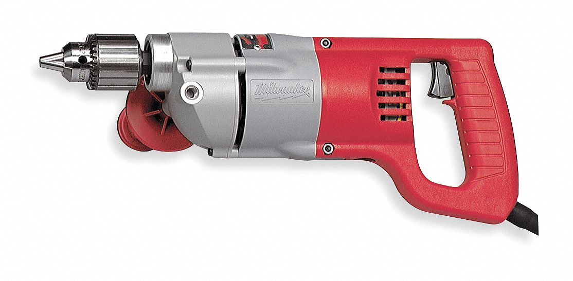 D Handle Drill, 1/2 In, 600 RPM, 7.0 A, 120V