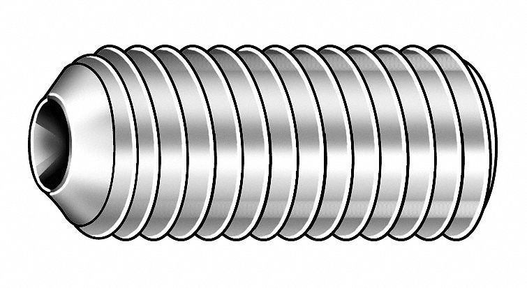 Socket Set Screw, Cup, 5/16-18x7/8, PK 100