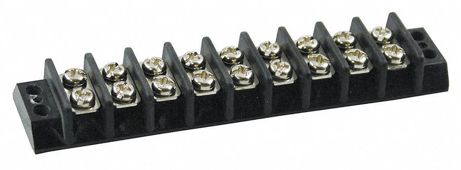 Terminal Strip, 9 Pole, 15A, .375 Spacing