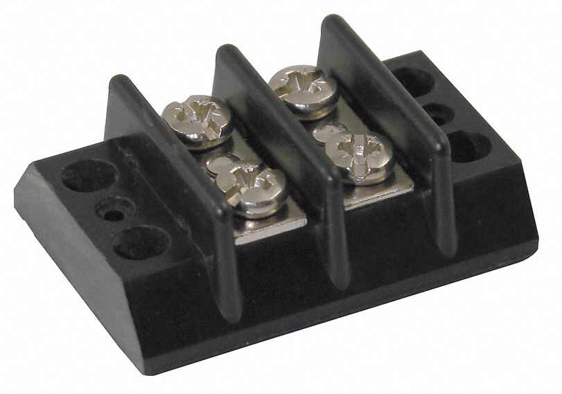Terminal Strip, 2 Pole, 20A, .437 Spacing