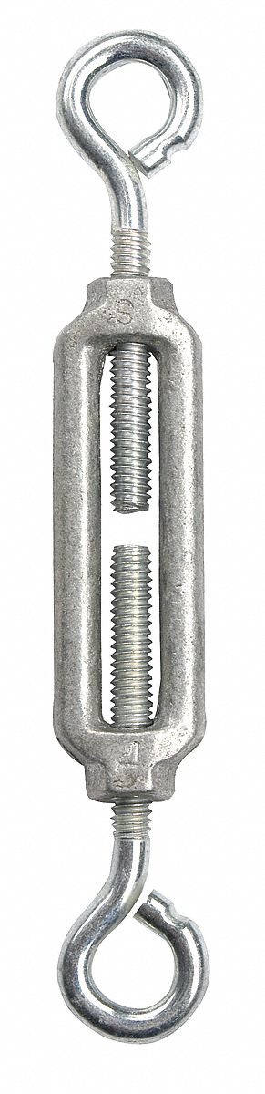 Turnbuckle, Eye & Eye, Aluminum, 3/8-16 In