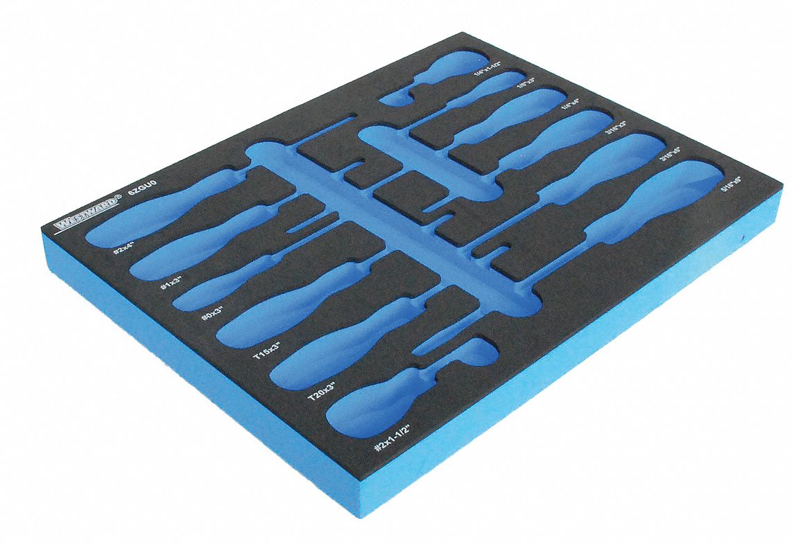 Foam Insert, EVA, Black/Blue, For 1CLF8