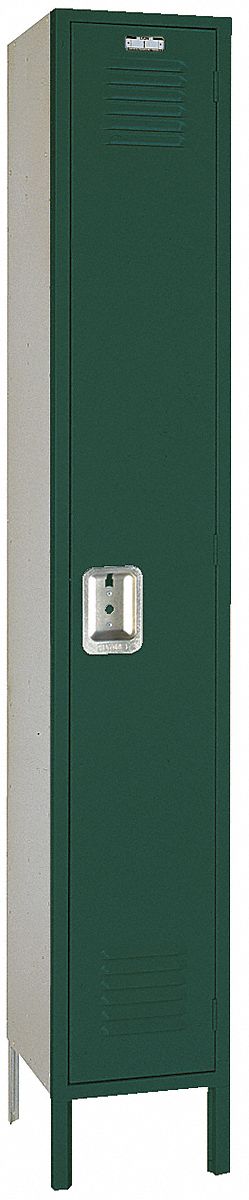 Unassembled Locker, 1 Tier, 15x18x78, Green