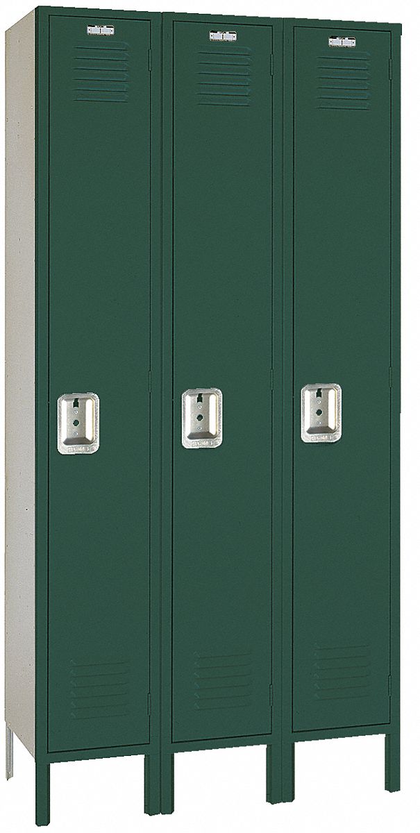 Assembled Locker, 1 Tier, 54x18x78, Green