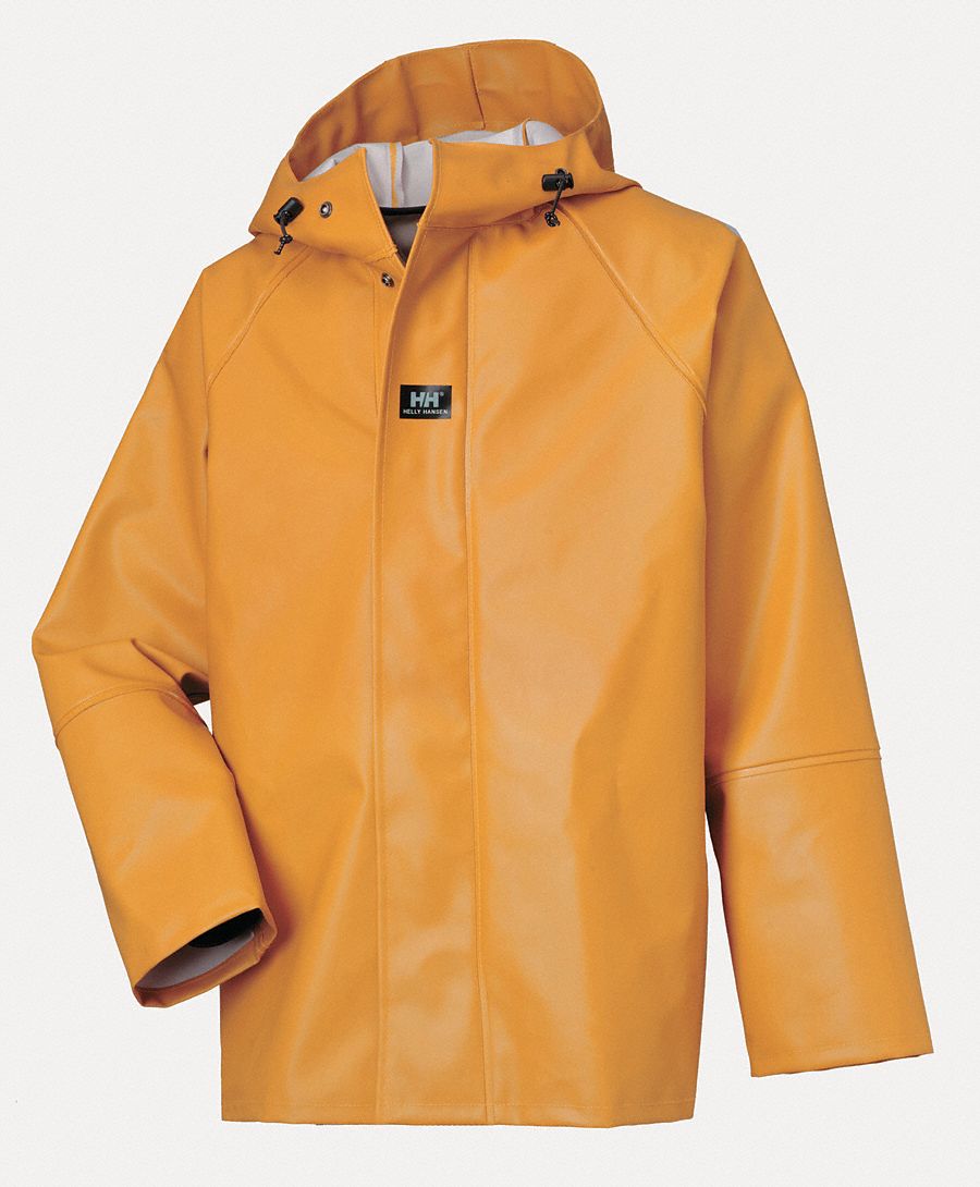 Rain Jacket with Hood, Ochre, 4XL