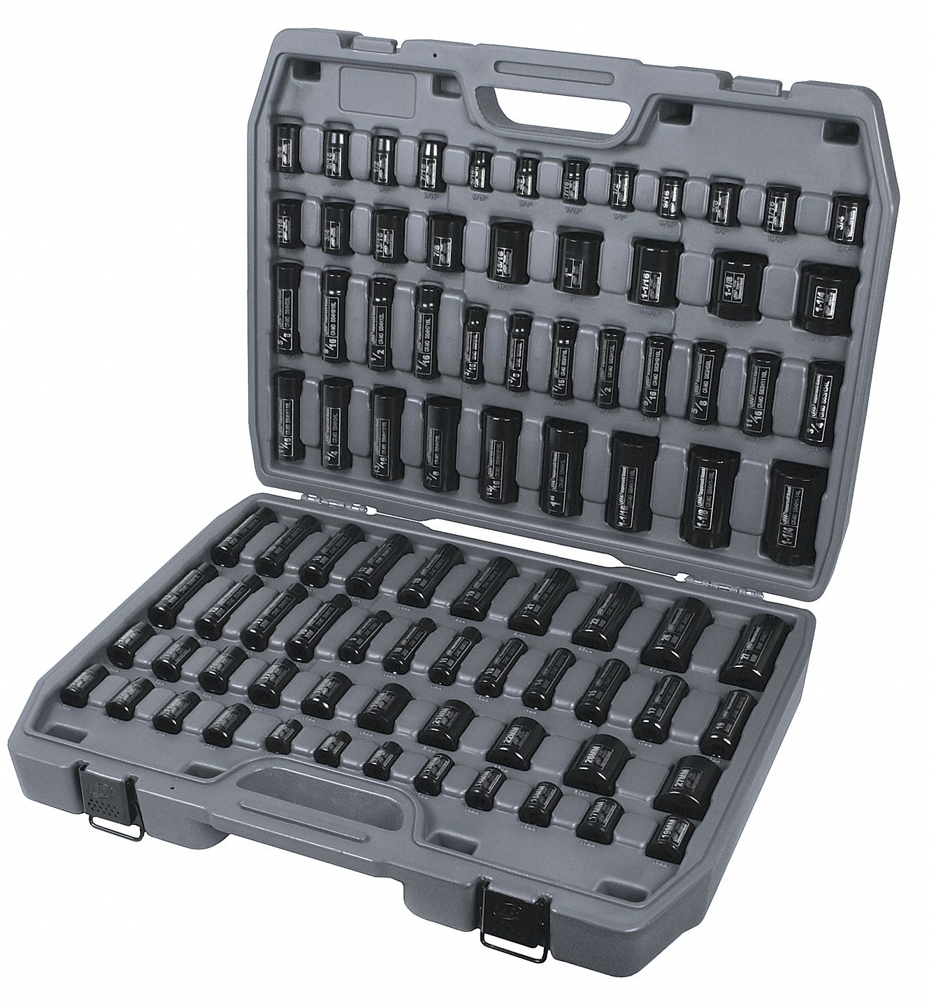 Impact Socket Set, Combo, 3/8 & 1/2 Dr, 86Pc