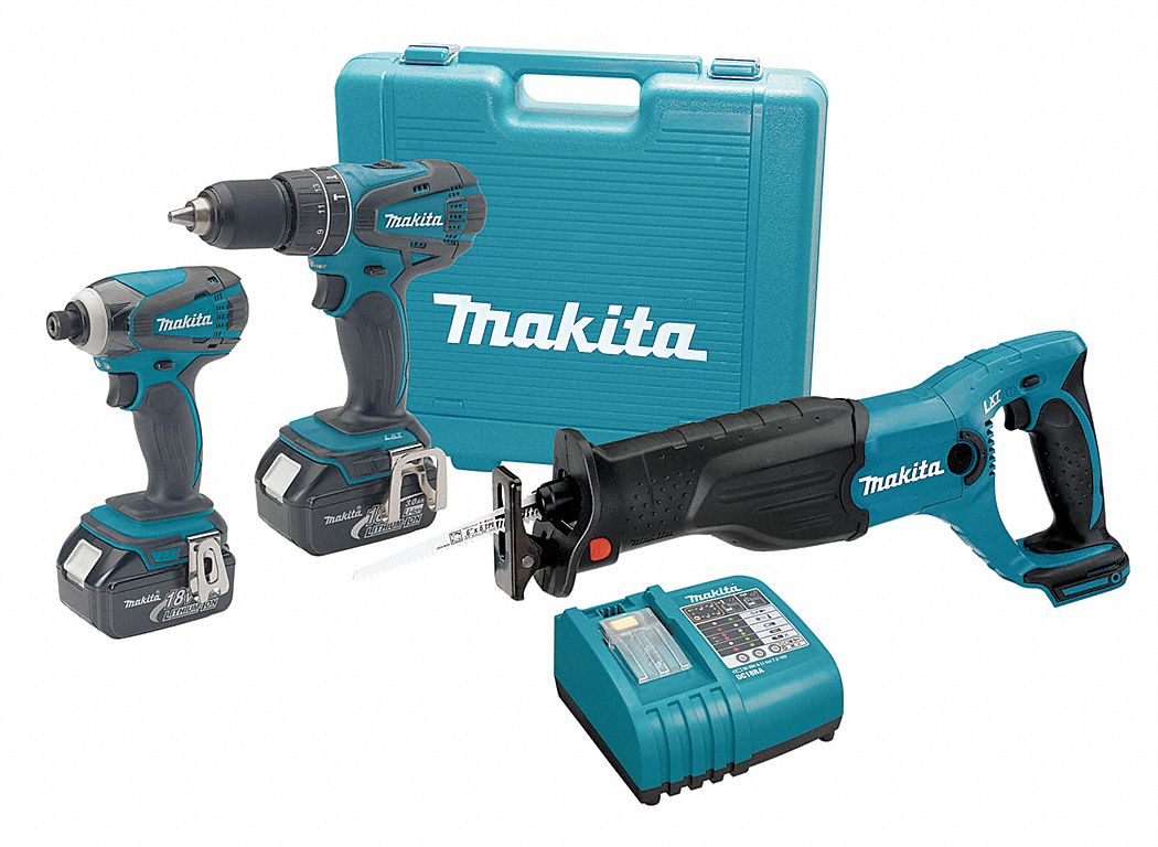 Cordless Combo Kit W Recip Saw, 18 V