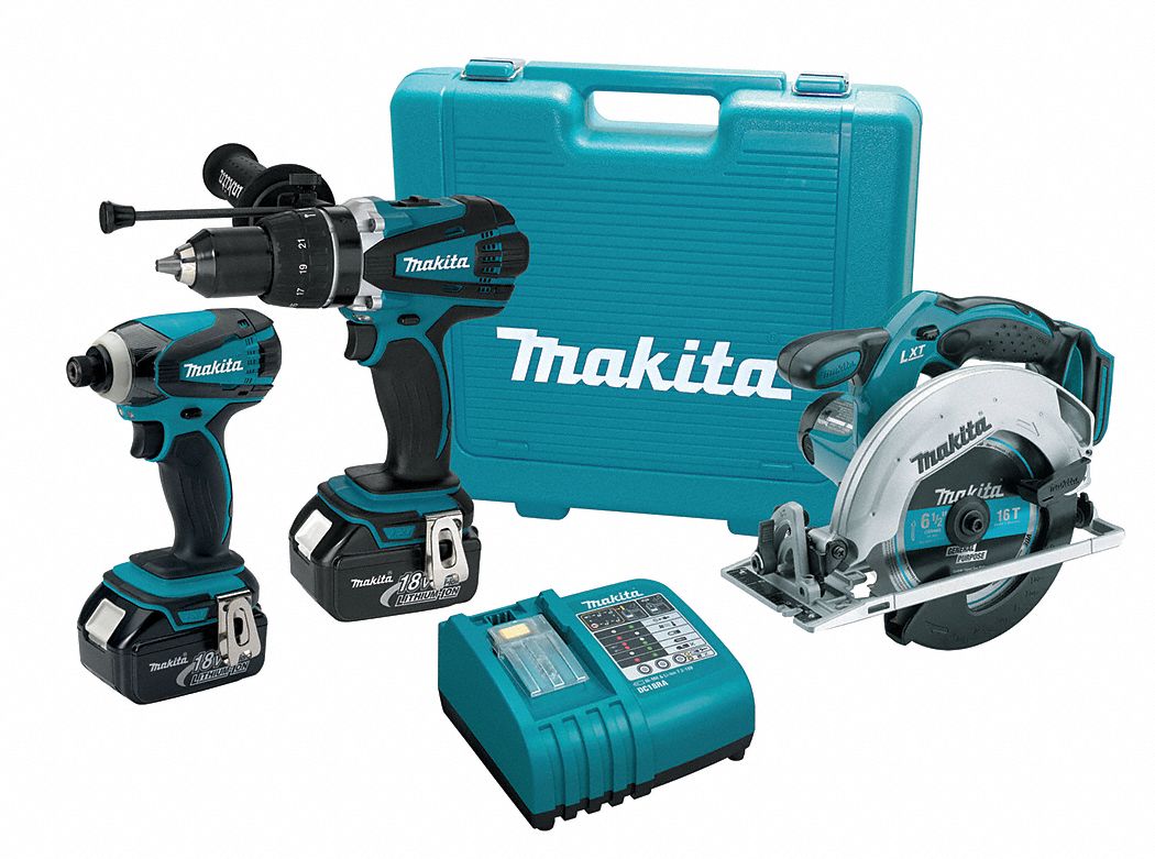 Cordless Combo Kit W Circ Saw, 18 V