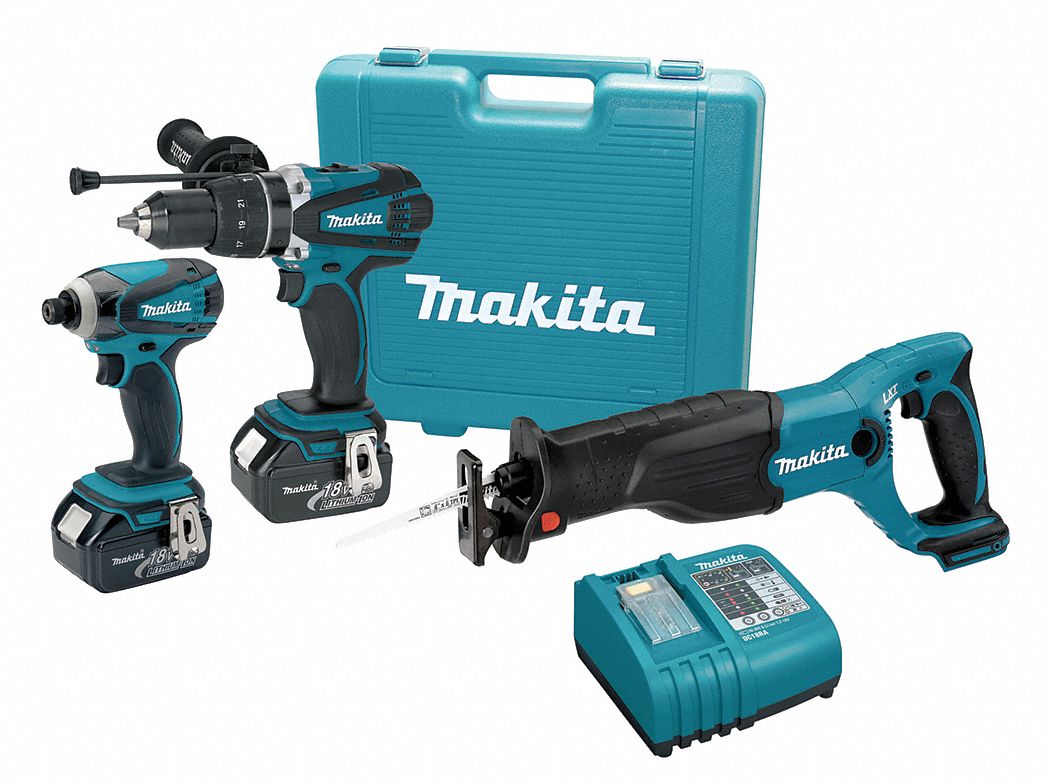 Cordless Combo Kit W Recip Saw, 18 V