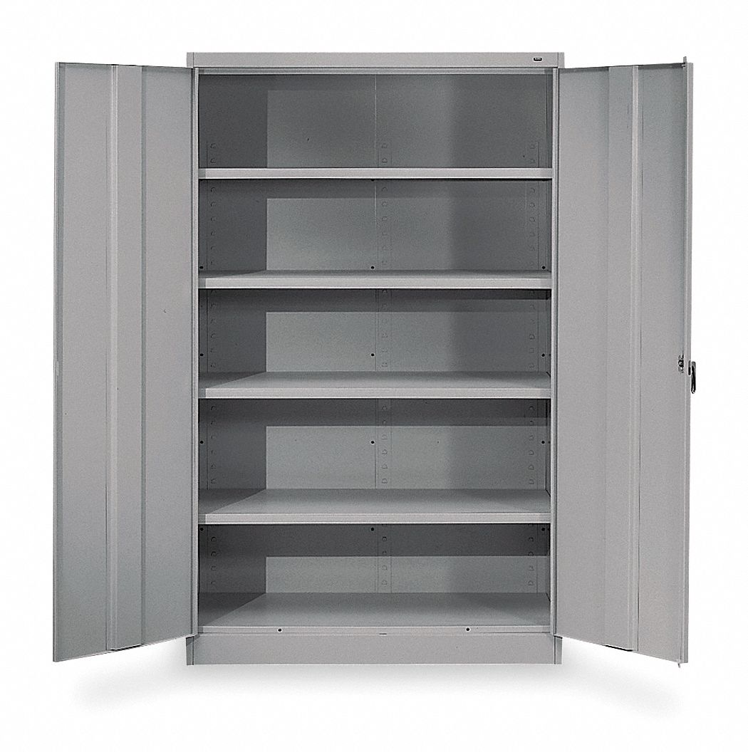 Storage Cabinet, Unassembled, Gray