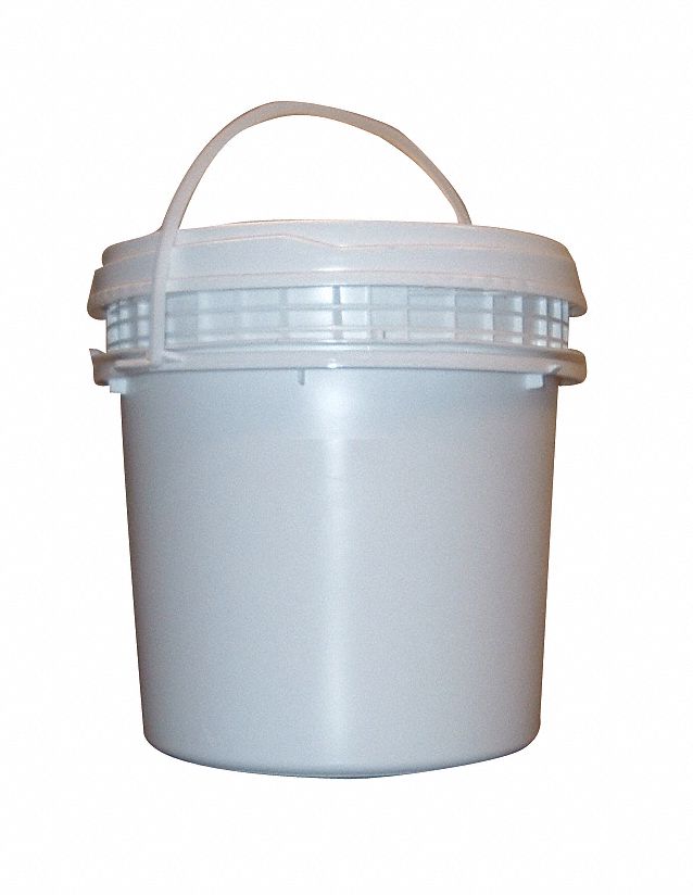 Pail, HDPE, Wht, 1 Gal, Screw Top, UN