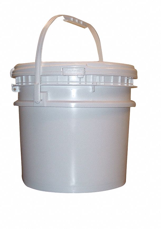 Pail, HDPE, Wht, 3.5 Gal, Screw Top, UN