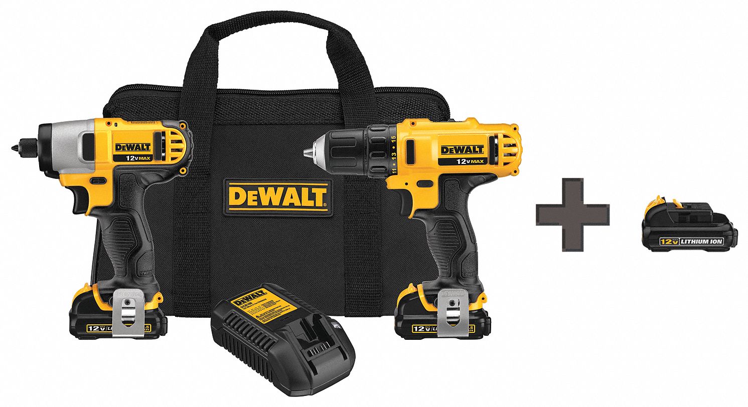 Cordless Combination Kit, 12.0V, 2.8A/hr.