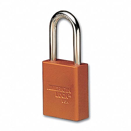 Lockout Padlock, KA, Orange, 1/4In., PK12