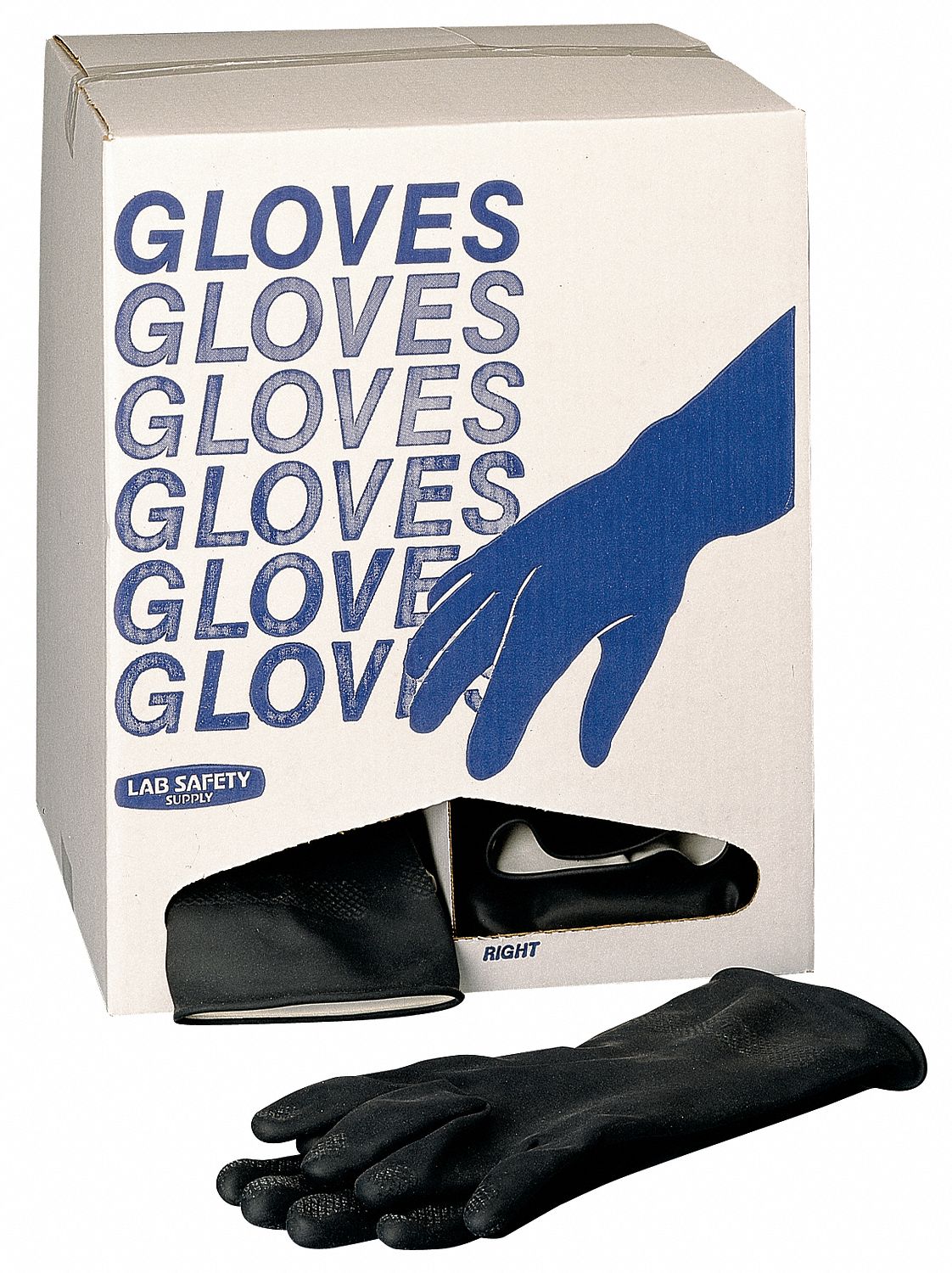 Disposable Gloves, Neoprene, L, Black, PR100