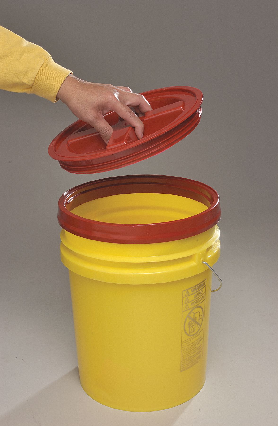 PailLid, Leak-Proof, Red, HDPE