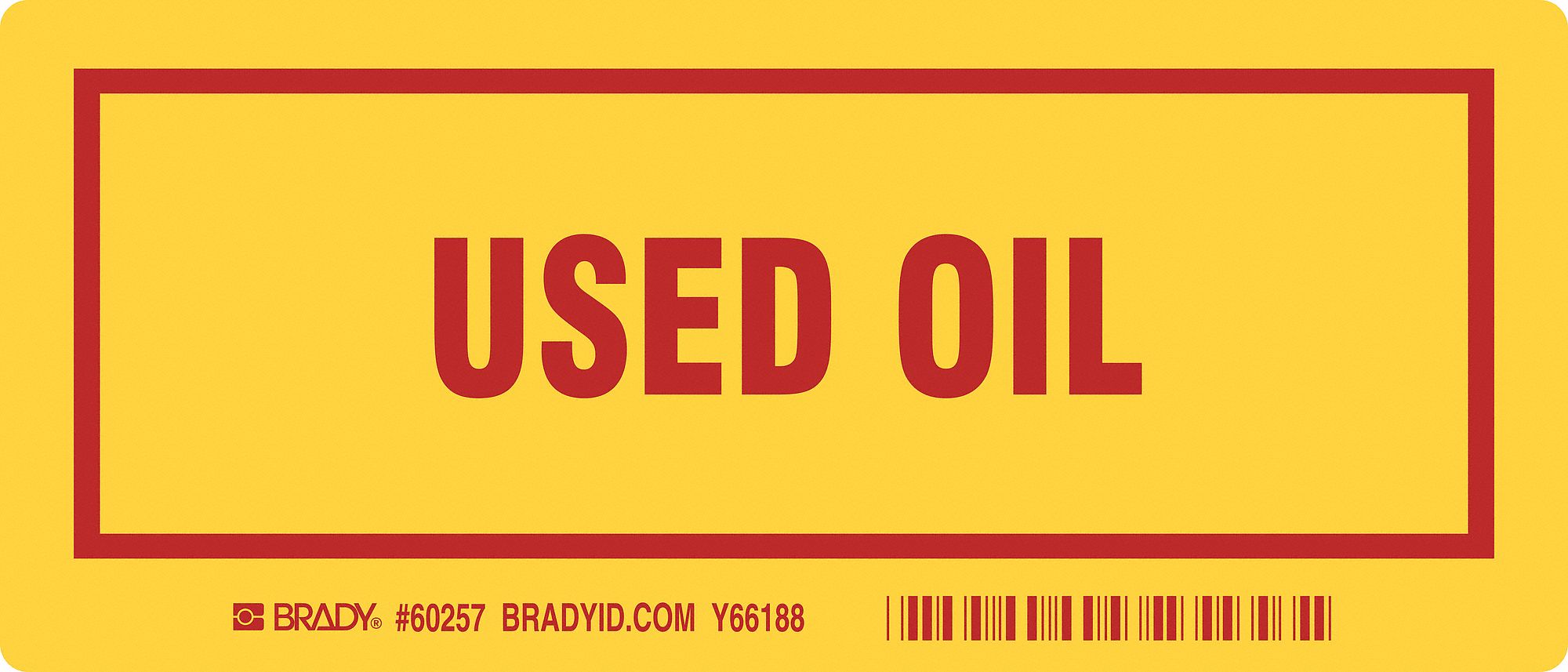 Container Label, 7 In. W, 3 In. H, PK 25
