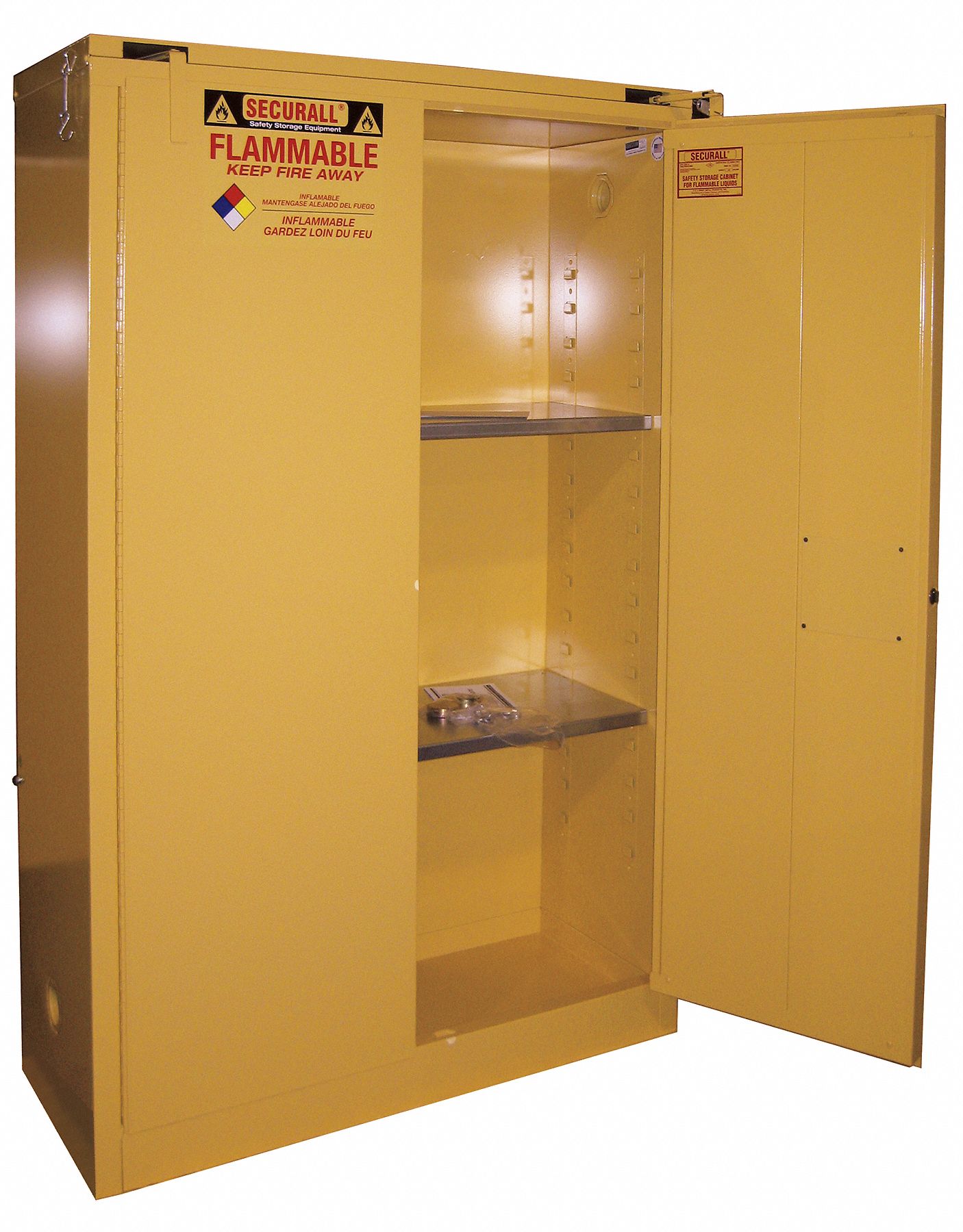 Flammable Safety Cabinet, 45 Gal., White