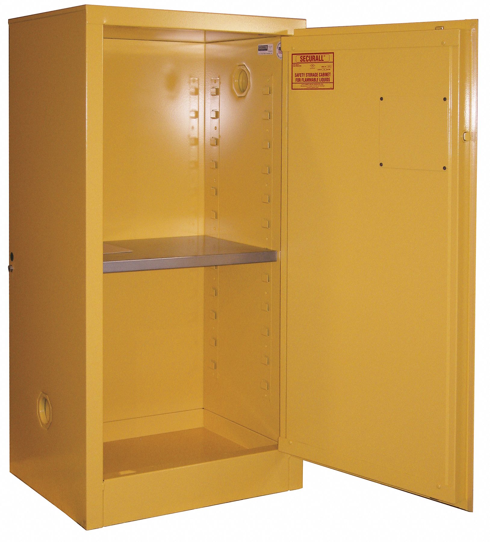 Flammable Safety Cabinet, 16 Gal., Gray