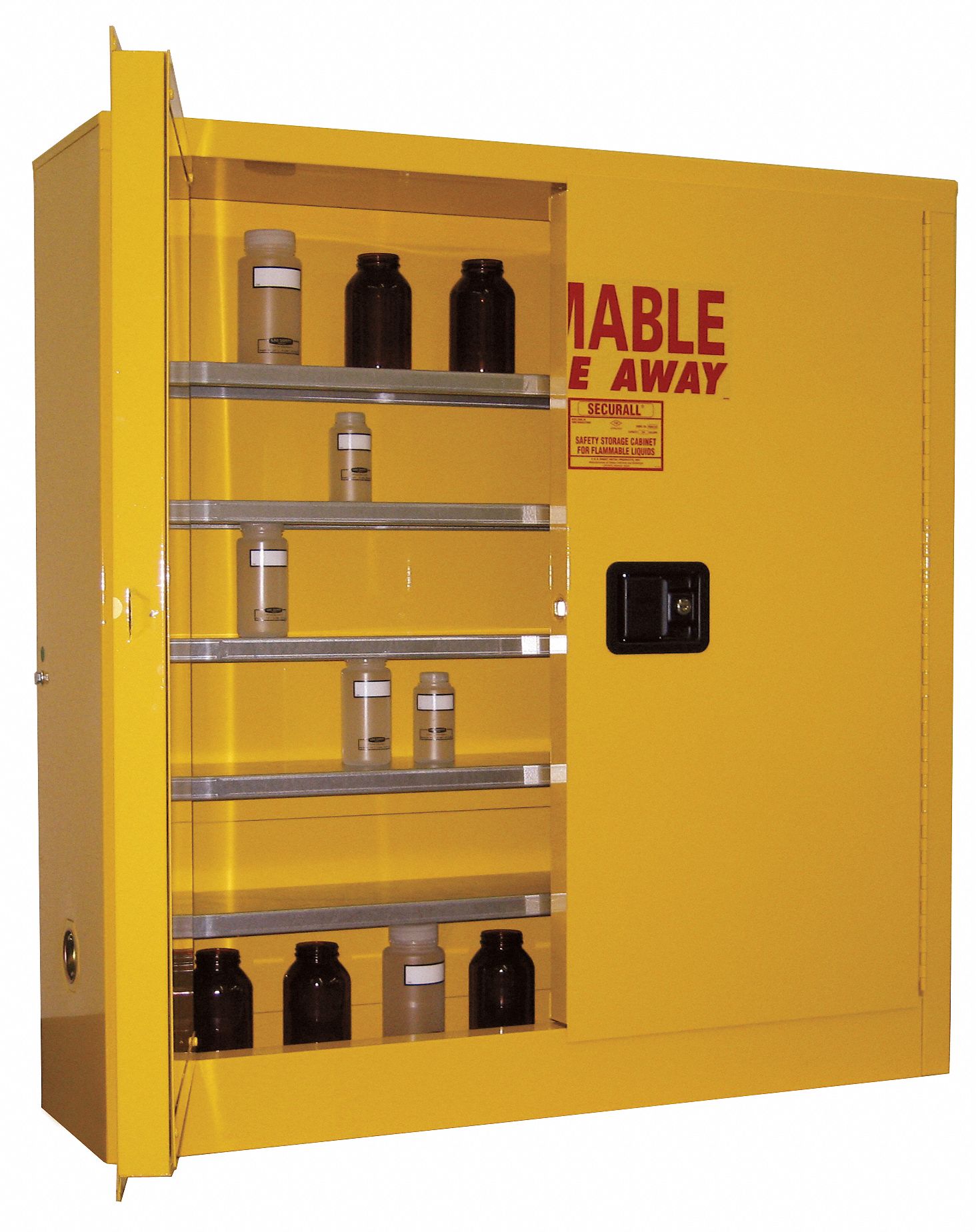 Flammable Safety Cabinet, 24 Gal., Yellow