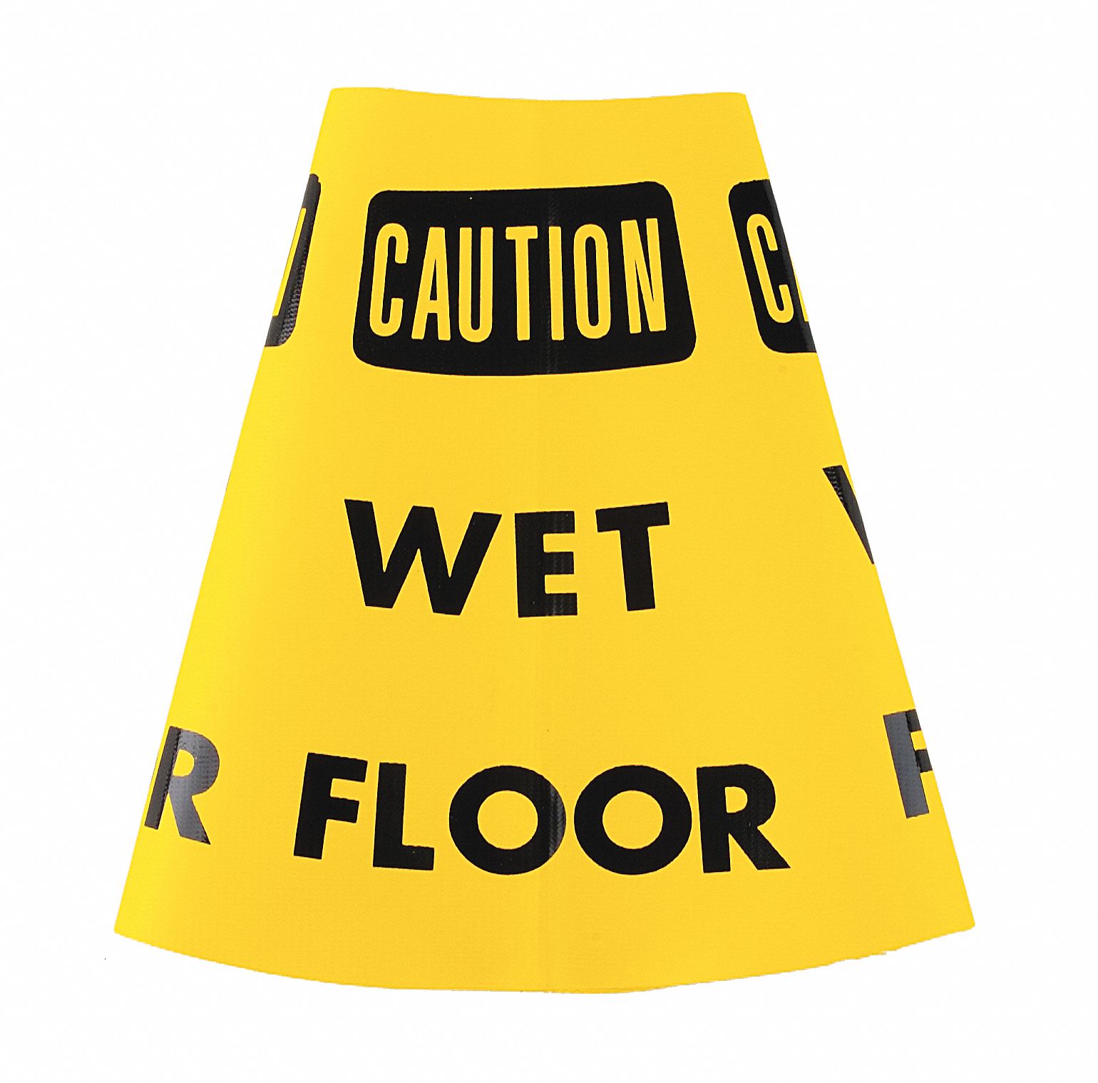 Traffic Cone Collar, Yw/Blk, Wet Floor, PK6