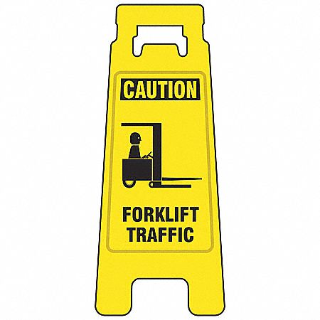 Floor Sign, Caution Forklift Traffic