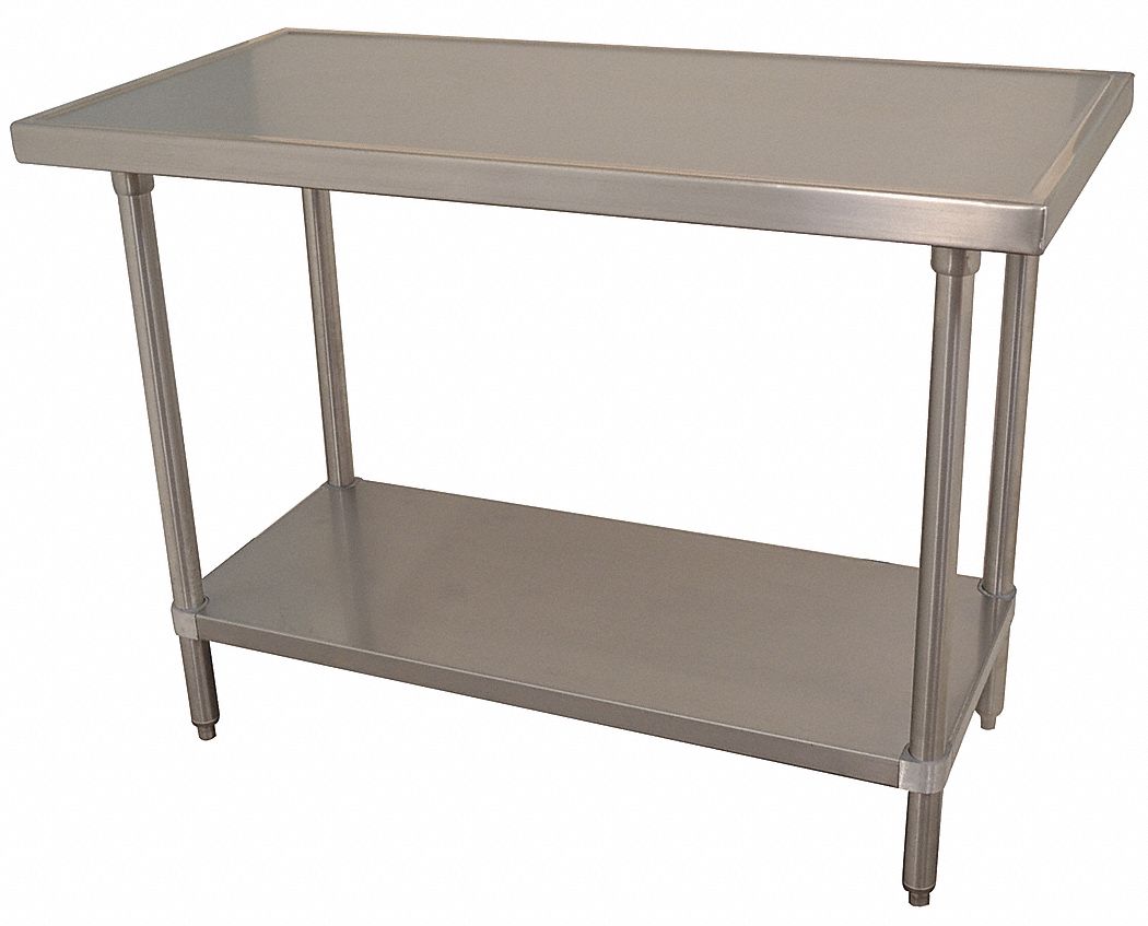 Work Table, 35-1/2x60x30 In, Shelf